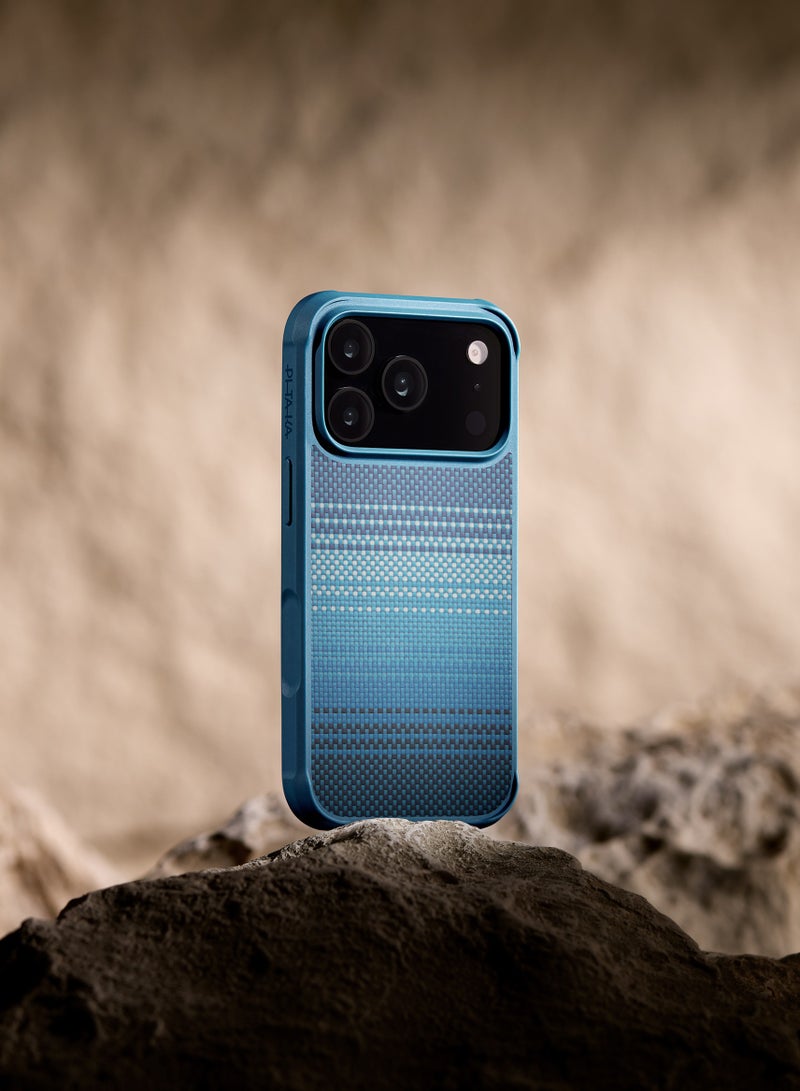 بيتاكا حافظة Aramid ProGuard لـ iPhone 17 Pro Max / متوافقة مع MagSafe / حافظة حماية بمعيار عسكري / مقاومة للخدوش / مزيج من ألياف الأراميد 600D وTPU / غطاء خلفي / وسادة زوايا مقوسة - قمر الصباح - Image 4