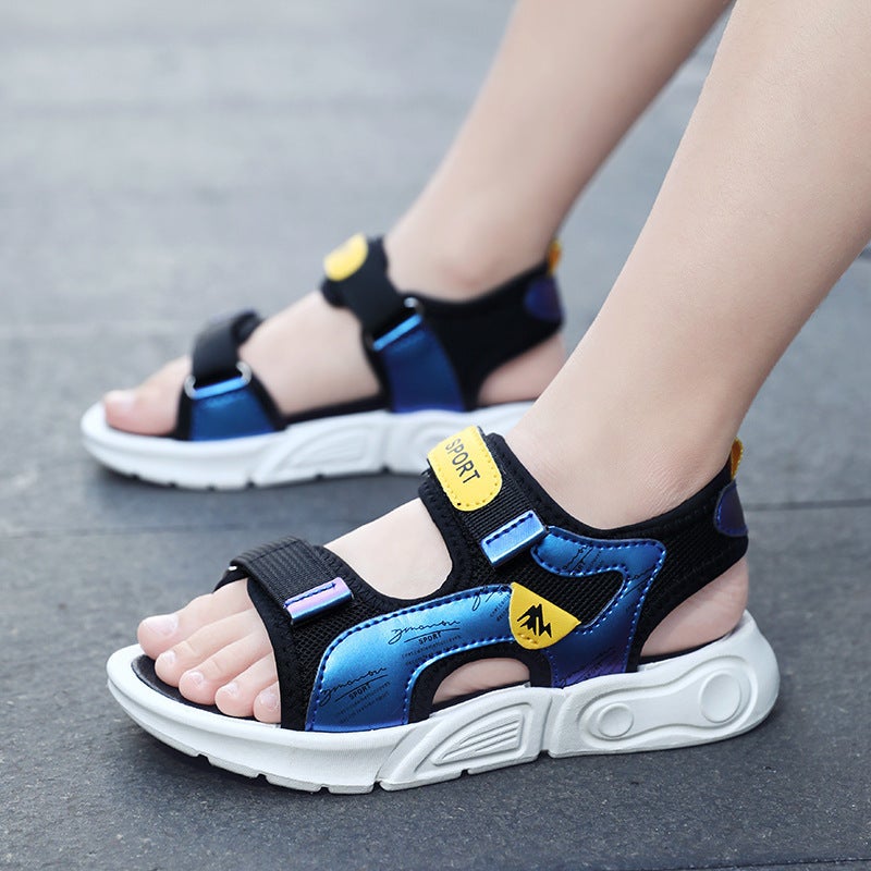 Children'S Sandals Boys 2024 Children'S Soft Sole Non-Slip Mid-Large Children'S Boys Beach Shoes Summer Children'S Shoes - Image 4