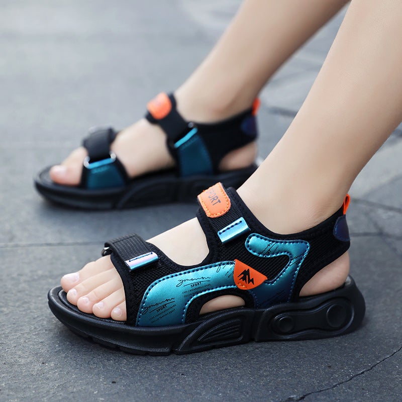 Children'S Sandals Boys 2024 Children'S Soft Sole Non-Slip Mid-Large Children'S Boys Beach Shoes Summer Children'S Shoes - Image 2