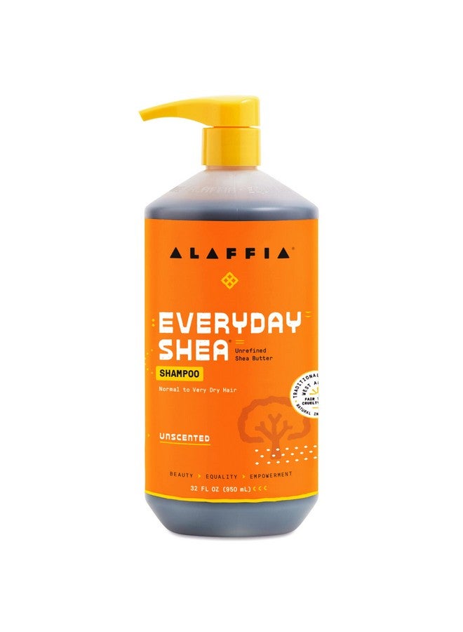 Alaffia Everyday Shea Shampoo Unscented Gentle Cleansing Shampoo For Normal To Dry Hair. Made With Fair Trade Unrefined Shea Butter No Parabens Or Phthalates 32 Fl Oz - Image 1