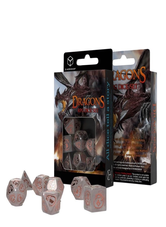 Q WORKSHOP Q-Workshop Dragons Dice Set: Quartz - Image 1