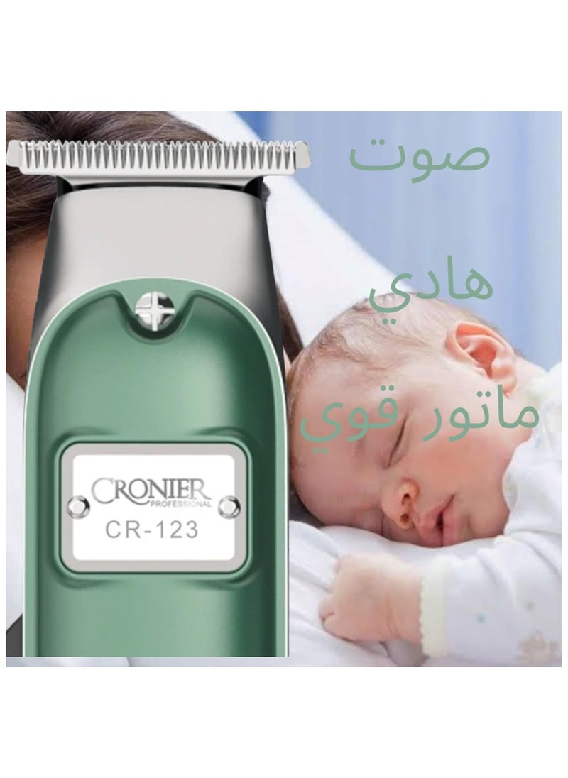 كرونير - ماكينة حلاقة احترافية CR-123 بتصميم ألماني بهيكل معدني قوي للرجال - Image 1