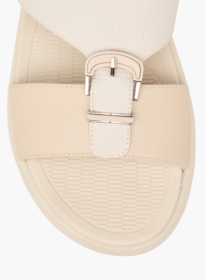 لو كونفورت صنادل رجالية بنعل سهل الارتداء وزخرفة بإبزيم - Image 3