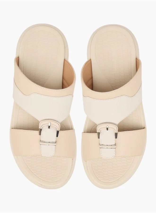 Le Confort Men Buckle Accent Slip-On Arabic Sandals