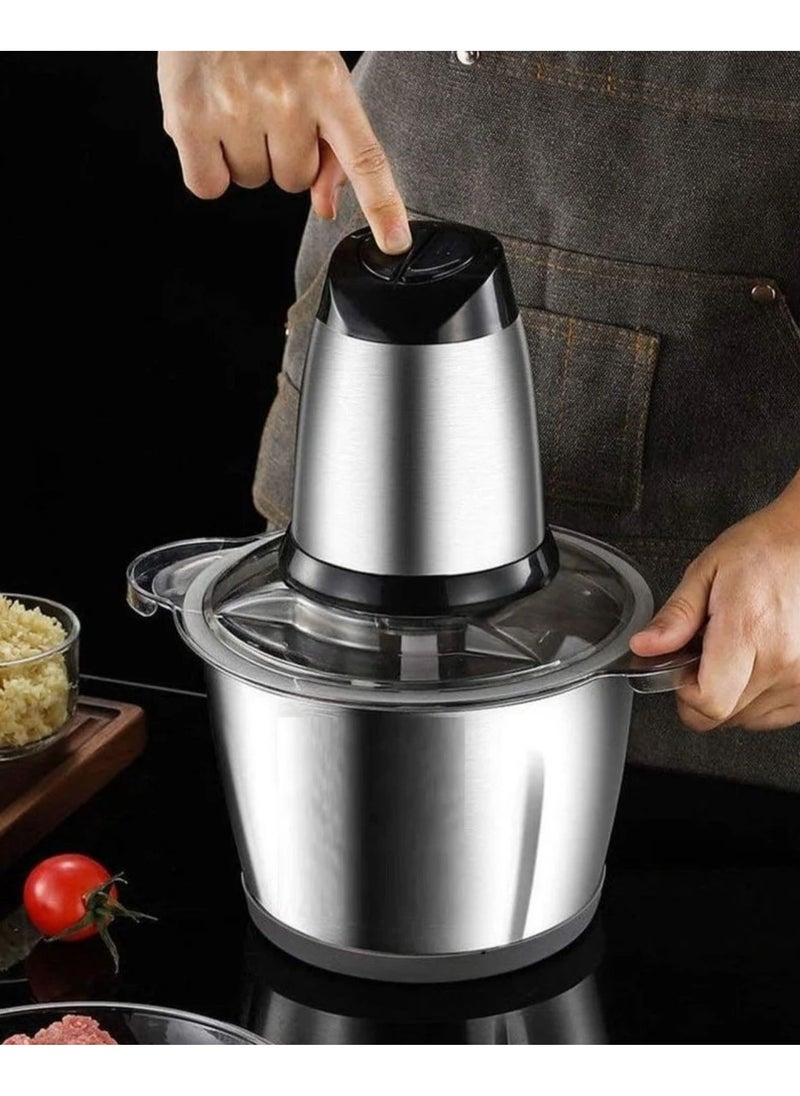 MACEST Electric Chopper, Meat Grinder, Food Processor Stainless 2L, 200W  - Image 5
