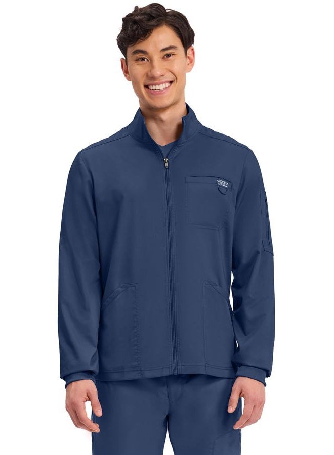 Cherokee Men's Revolution Ww320 Zip Front Jacket Small Navy - Image 1