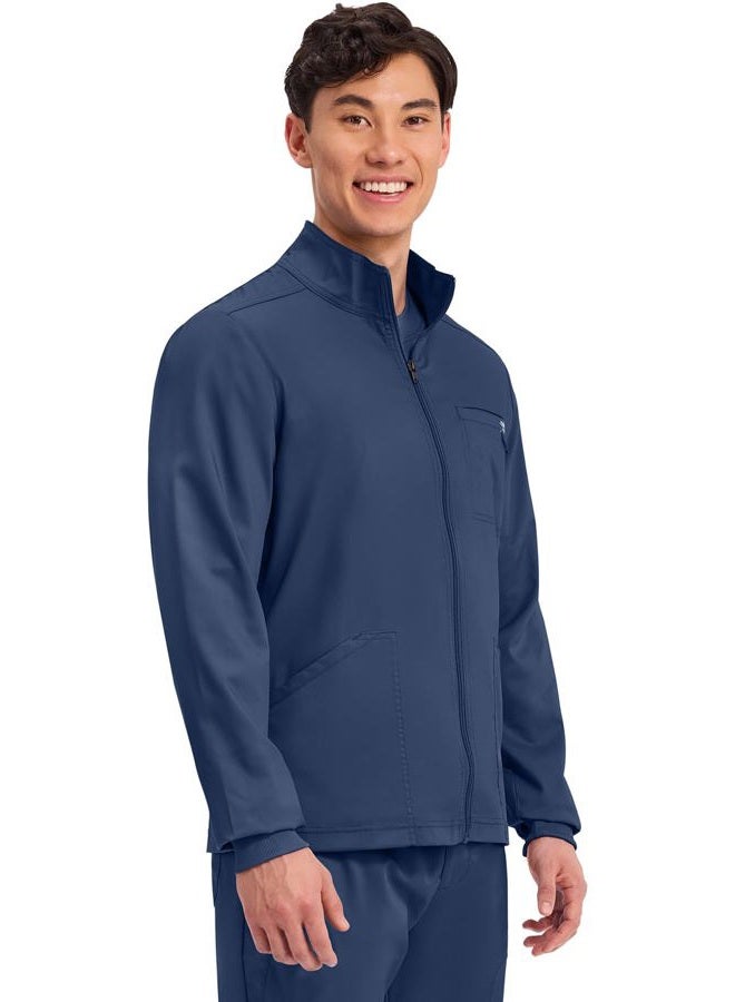 Cherokee Men's Revolution Ww320 Zip Front Jacket Small Navy - Image 4