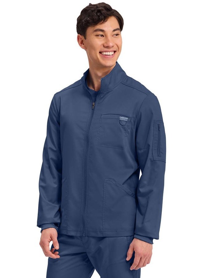Cherokee Men's Revolution Ww320 Zip Front Jacket Small Navy - Image 2