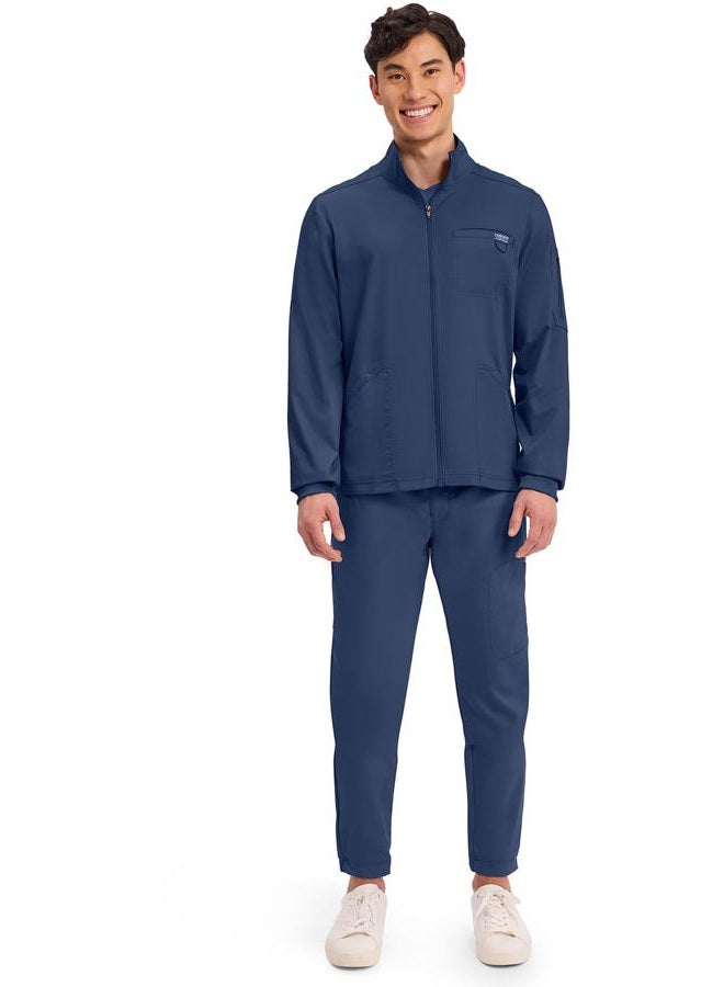 Cherokee Men's Revolution Ww320 Zip Front Jacket Small Navy - Image 5