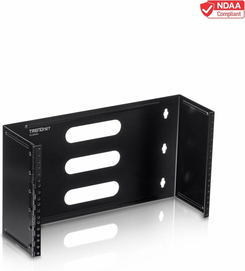 Trendnet 6U 19-inch Hinged Wall Mount Bracket for Patch Panels and PDU Power Strips, TC-WP6U, Supports EIA-310, Steel Construction,Use with TC-P24C6 & TC-P16C6 Patch Panels(Sold Separately) - Image 2
