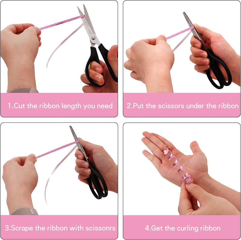 BEISHIDA 500 Yards Pink Ribbon Crimped Curling, Balloon String Shiny Metallic Roll for Gift Wrapping Ribbon Birthday Valentines Mother's Day Wedding Anniversary Party Decorations - Image 3