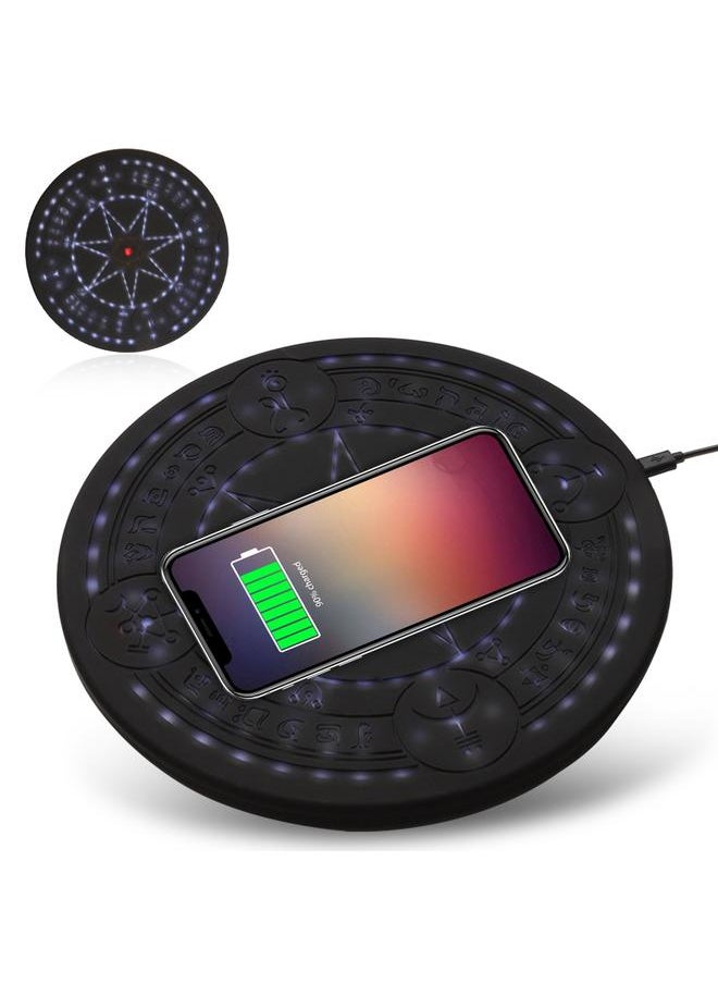 Thoraya Qi Wireless Fast Charger Magic Array Fast Charging Stand 10W Black for iPhone / Samsung  - Image 3