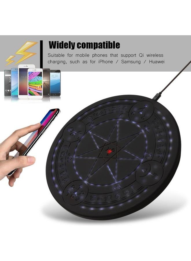 Thoraya Qi Wireless Fast Charger Magic Array Fast Charging Stand 10W Black for iPhone / Samsung  - Image 4