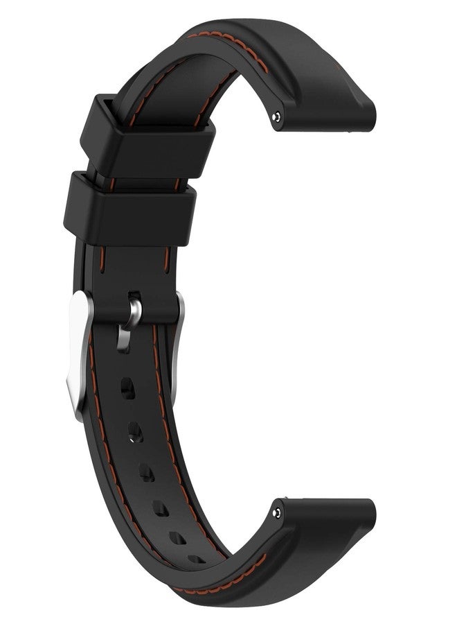 AWADUO Compatible For TicWatch Pro 3 Replacement Band, Replacement Silicone Wrist Strap Band For TicWatch Pro 3/3 LTE, Soft And Durable(Silicone Black) - Image 1