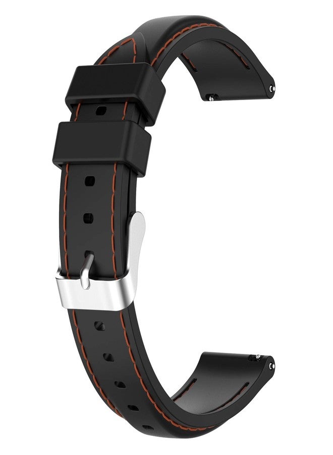 AWADUO Compatible For TicWatch Pro 3 Replacement Band, Replacement Silicone Wrist Strap Band For TicWatch Pro 3/3 LTE, Soft And Durable(Silicone Black) - Image 2