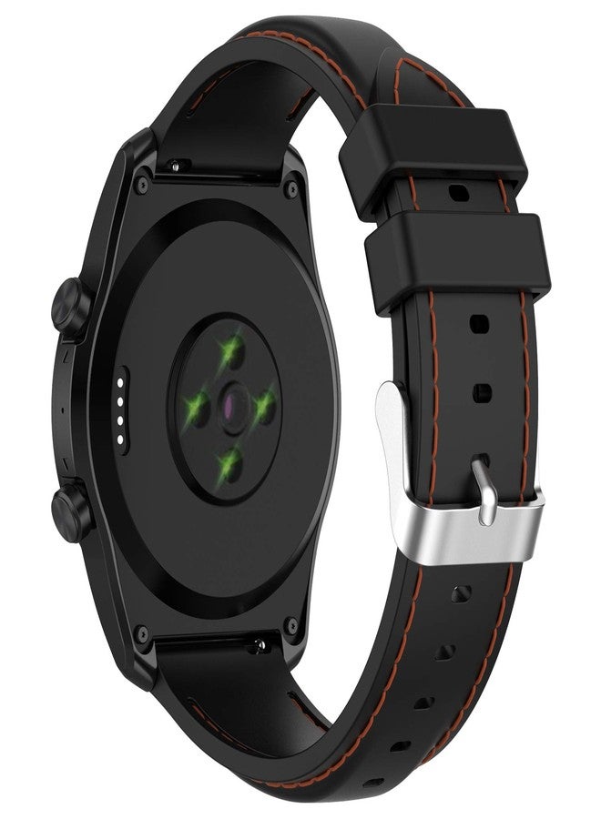 AWADUO Compatible For TicWatch Pro 3 Replacement Band, Replacement Silicone Wrist Strap Band For TicWatch Pro 3/3 LTE, Soft And Durable(Silicone Black) - Image 4