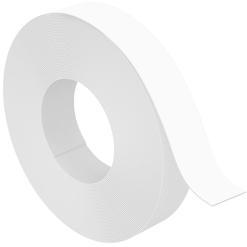 ZYJT Edge Banding 34 inch x 25ft roll of Veneer White Edge Banding Preglued Flexible Edging PVC Tape Banding on with Hot Melt Adhesive Easy Application for Cabinet Repair Furniture Restoration