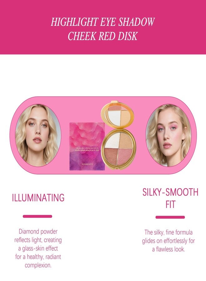 SKROSS Eye & Cheek Palette- Eyeshadow and Highlighter Makeup, Eyeshadow & Highlighter Duo with Radiant Color Palette, Seamless Blendability for All-Day, Day-to-Night Wear - Image 2