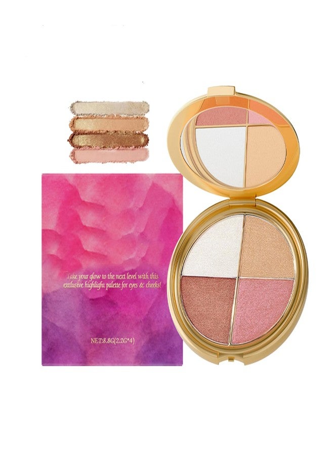SKROSS Eye & Cheek Palette- Eyeshadow and Highlighter Makeup, Eyeshadow & Highlighter Duo with Radiant Color Palette, Seamless Blendability for All-Day, Day-to-Night Wear - Image 1