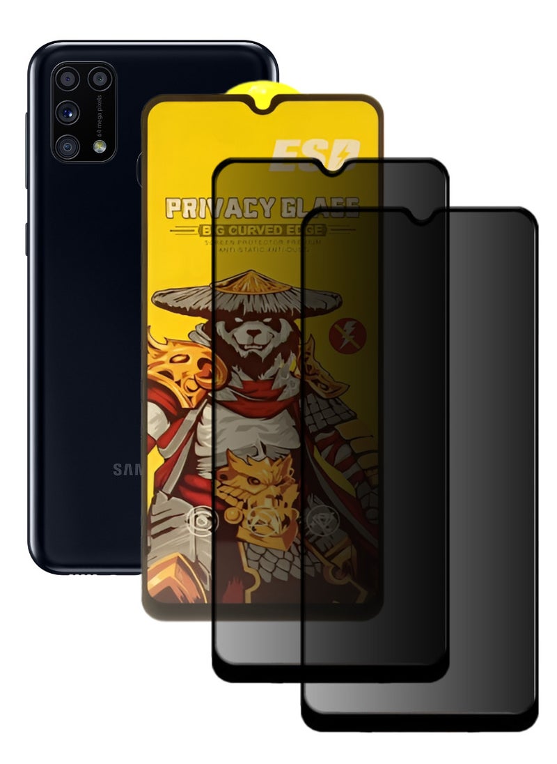 ESD 2 Pieces Tempered Dustproof Privacy Glass Screen Protector Compatible For Samsung Galaxy M31 Prime - Image 1