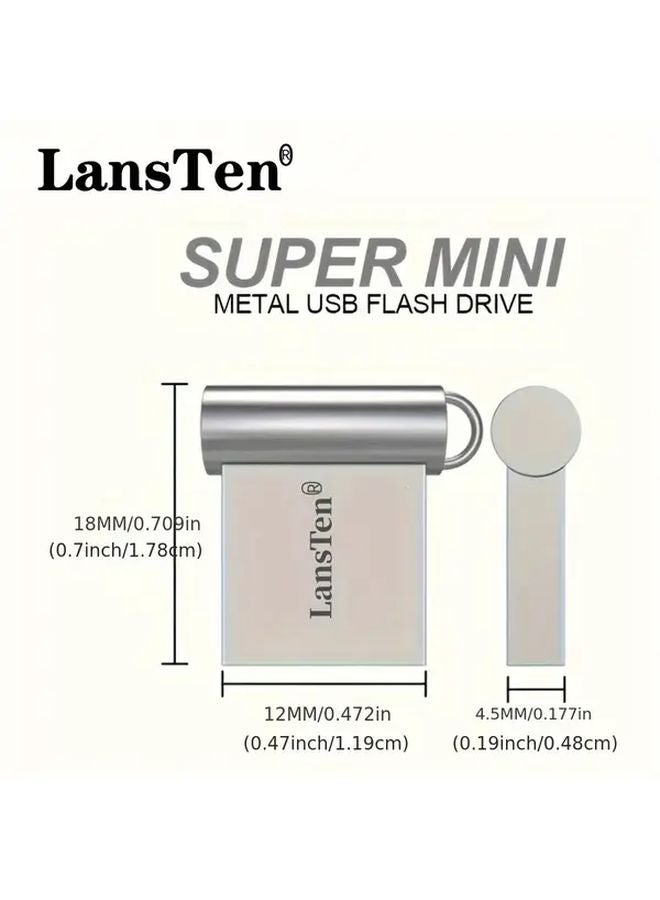 LansTen 128 جيجابايت محرك فلاش فضي USB 3.1 مع محول من النوع C قلم تخزين عالي السرعة - Image 2
