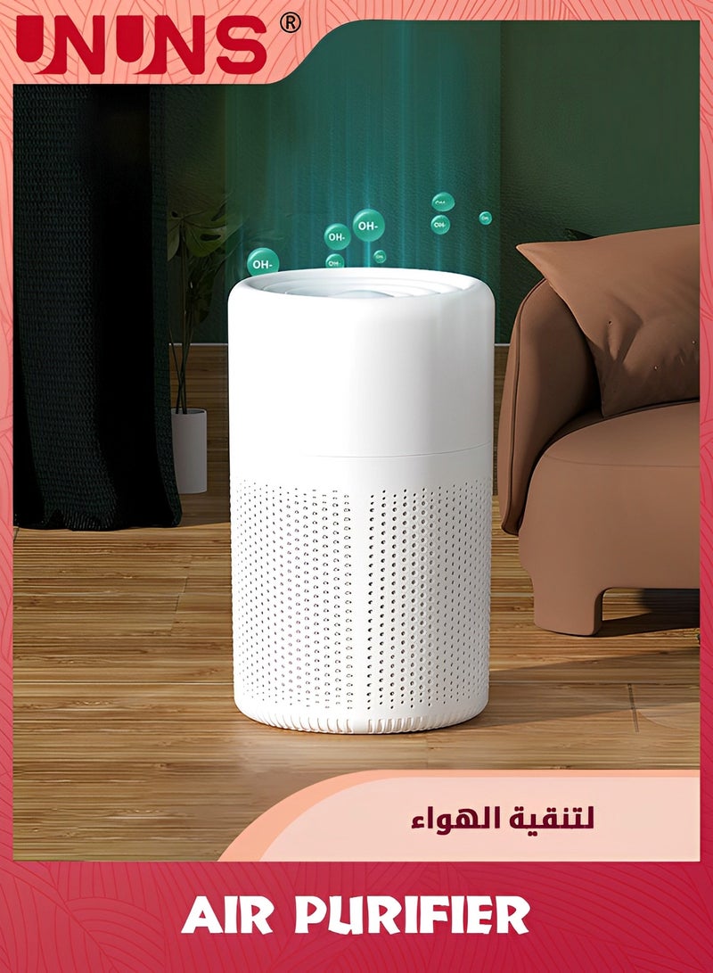 UNUNS Air Purifiers For Bedroom Home,H13 True HEPA Filter Air Purifiers For Desktop Office Car Pets With USB Cable,Small Air Cleaner,Night Light,Remove Smoke,Dust,Odors,Pollen - Image 2