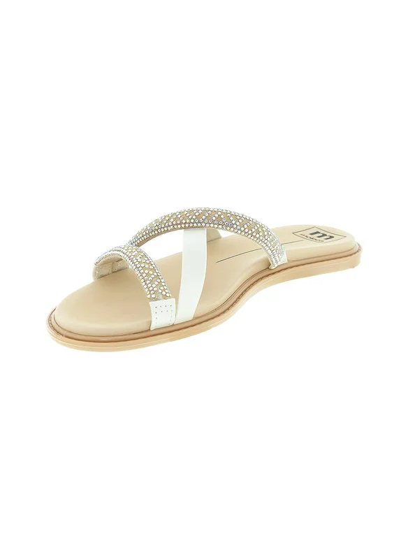 موليكا Moleca Ladies Flat Sandals Off White | Made In Brazil