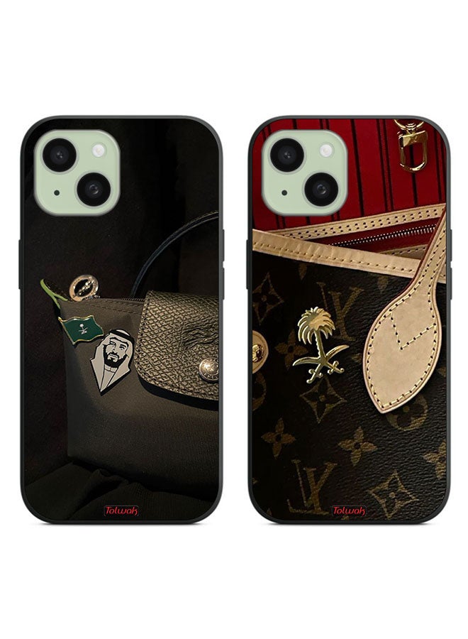 Tolwak Two Cases For Apple iPhone 15 Plus Protective Covers Kingdom Purse - Image 1
