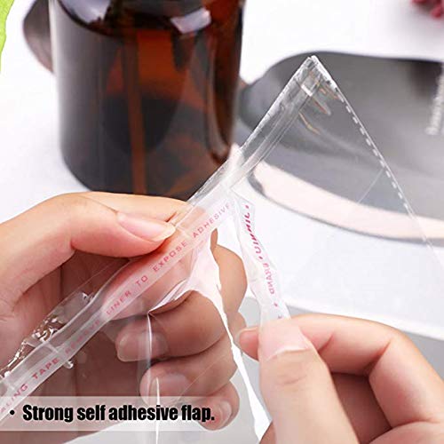 Ericotry 100 Pcs 4 3/4in. x 6 1/2in. Clear Resealable Cello Bags - Perfect for Bakery, Candy, Chocolate, Candle, Cookie, Jelly Packaging - Party Favors, Arts & Crafts - Image 4