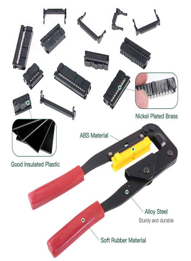 كياديك موصل كابل IDC أنثى FC-10 16 20 26 دبوسًا من Keadic بمسافة 2.54 مم مع أداة ضغط IDC، لكابل الشريط المسطح وموصلات IDC - Image 3