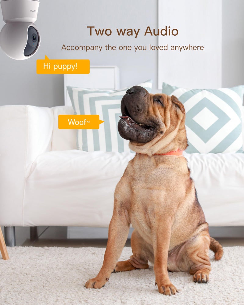 ARENTI 5G Security Camera Indoor, 4MP Pet Camera with Speaker for Dog/Cat, Baby Monitor with Phone App, Dual-Band WiFi, Auto Tracking, Super Night Vision, 2-Way Talk, Cloud & SD Card Storage - Image 5