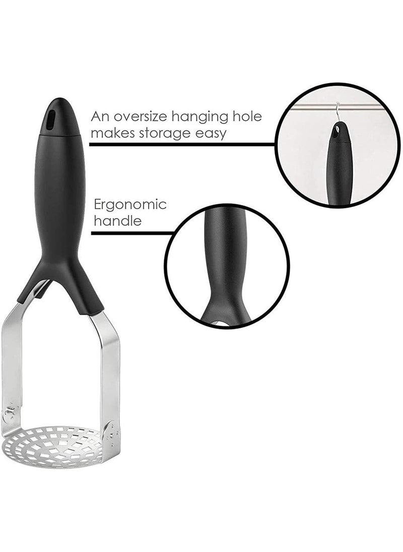 MAGIC PLUS MAGIC PLUS Potato Masher Stainless Steel Smasher for Kitchen Baby Food and Home Use Vegetable Crusher for Pav Bhaji Stuffed Paratha Aloo Masala Dosa Versatile Food Mesher for Cooking Products  - Image 4