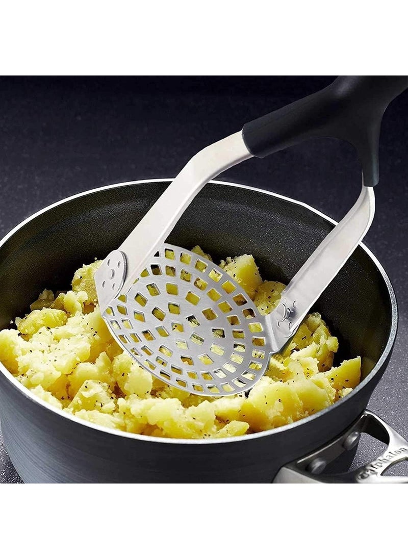 MAGIC PLUS MAGIC PLUS Potato Masher Stainless Steel Smasher for Kitchen Baby Food and Home Use Vegetable Crusher for Pav Bhaji Stuffed Paratha Aloo Masala Dosa Versatile Food Mesher for Cooking Products  - Image 2