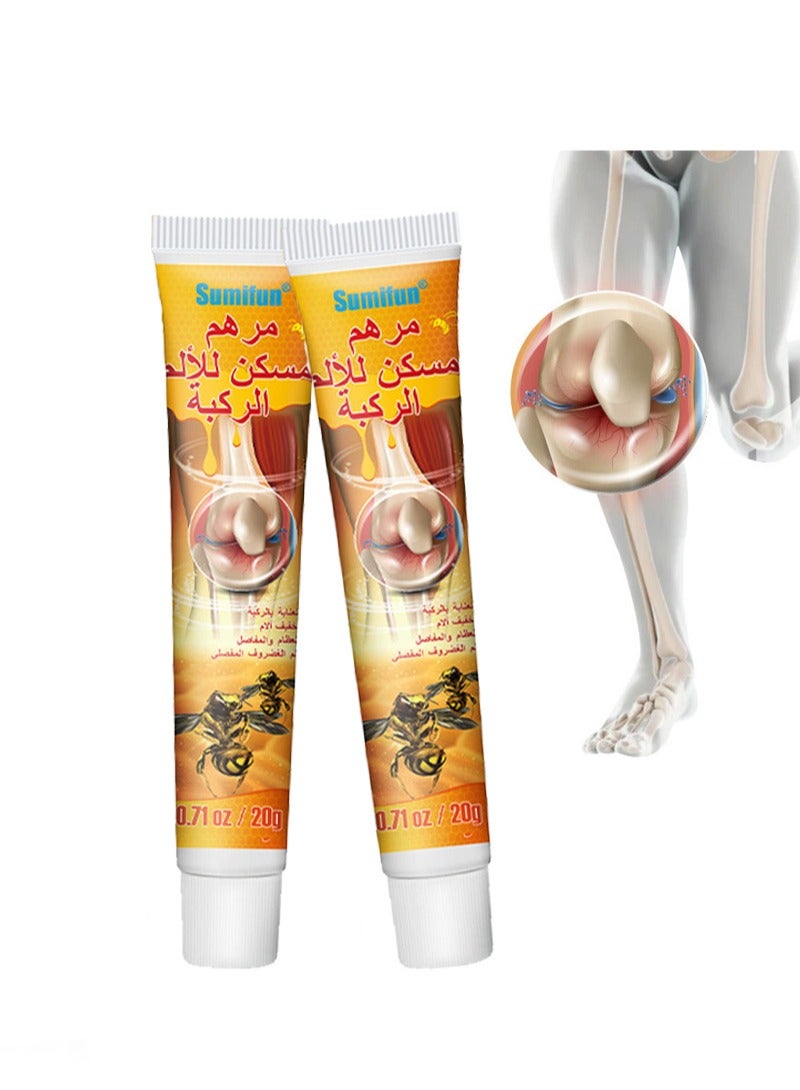 سوميفون كريم سم النحل لتخفيف الآلام، جل سم النحل للمفاصل، كريم سم النحل الاحترافي لعظام المفاصل، كريم سم النحل للظهر والركبتين واليدين والرقبة والقدمين (20 جم + 20 جم) - Image 1