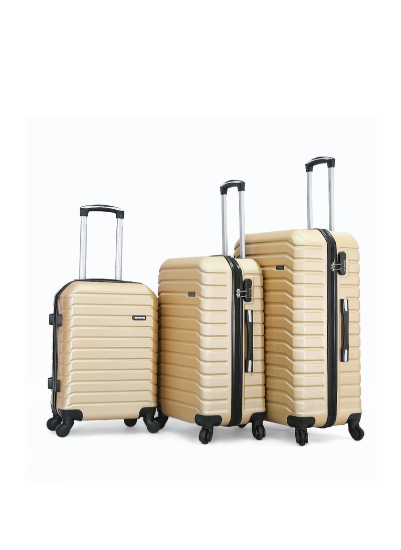 GIORDANO Giordano Hardside Double spinner Luggage Trolley 3 Pcs set 