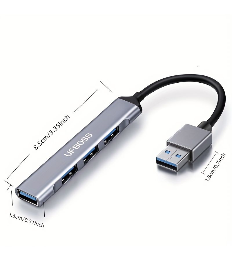 موزع USB 3.0 بـ 7 منافذ، توصيل وتشغيل، لا حاجة لبرنامج تشغيل لأجهزة الكمبيوتر المحمولة والحواسيب الشخصية و Mac. - Image 2