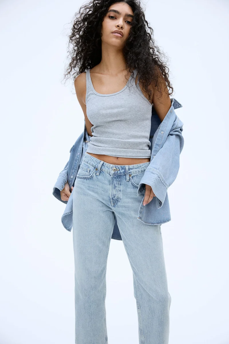 H&M Straight Regular Ankle Jeans