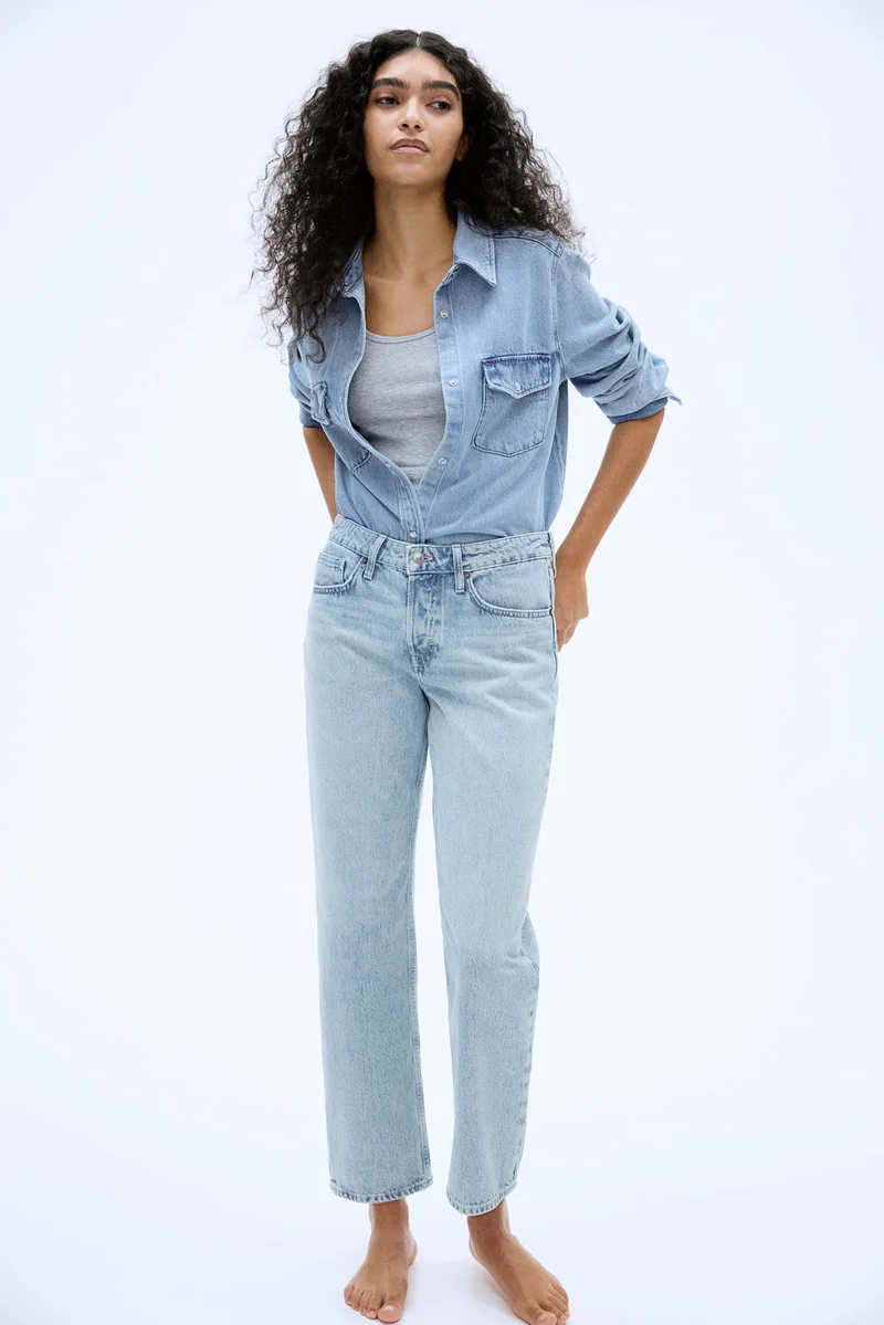 H&M Straight Regular Ankle Jeans