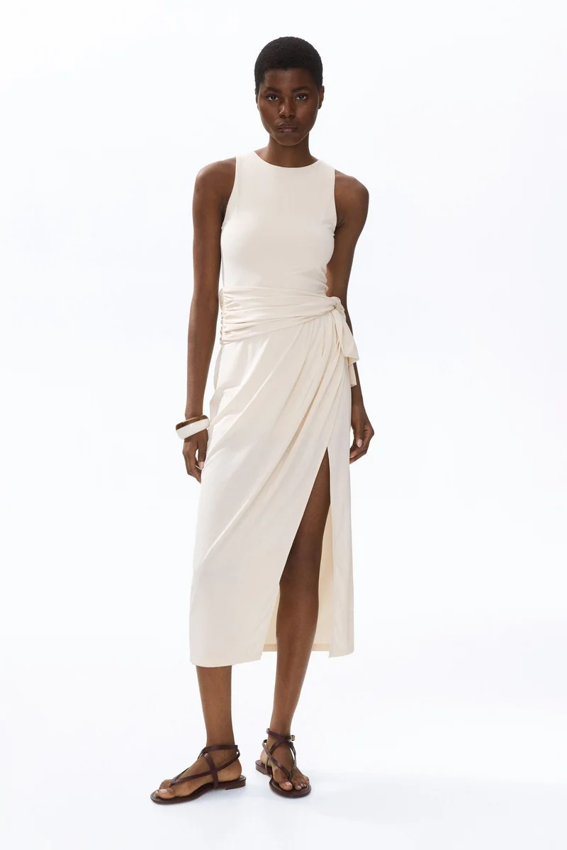 H&M Draped-panel jersey dress