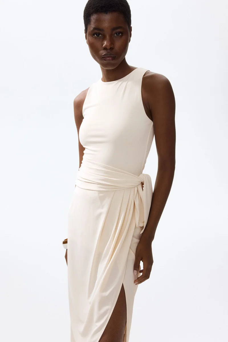H&M Draped-panel jersey dress