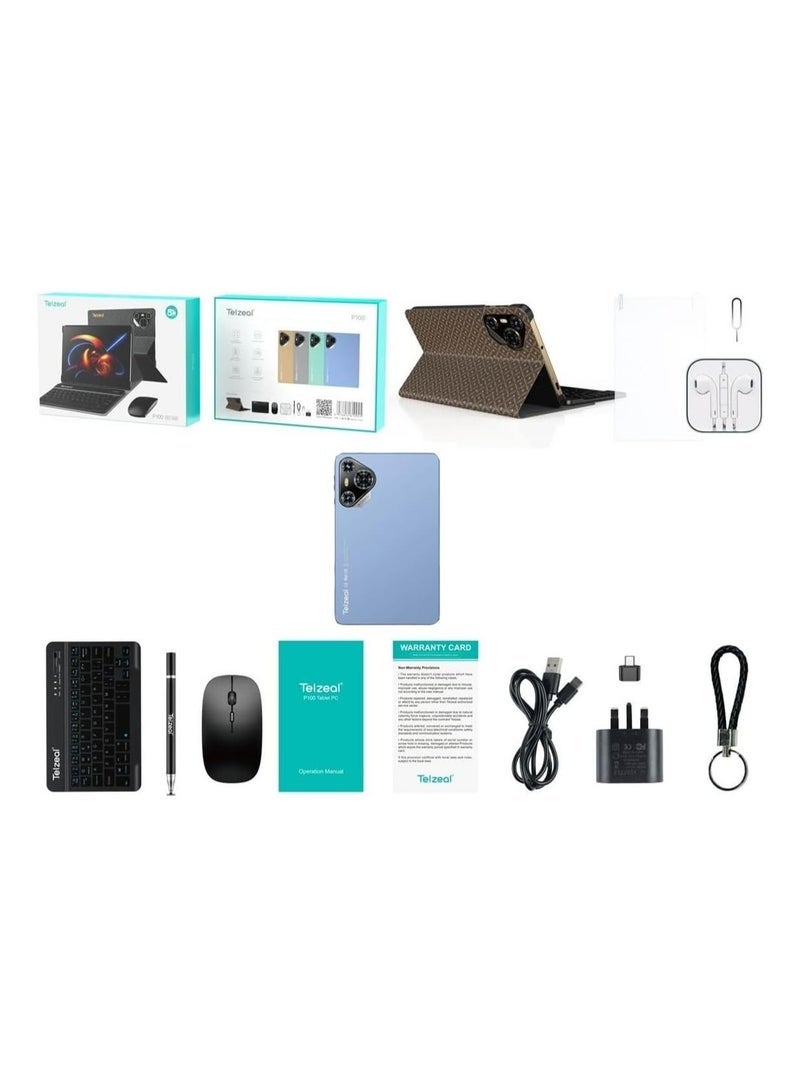 Telzeal P700 7" Android Tablet, 5G Connectivity, Dual SIM, 6GB RAM, 256GB ROM, Compact Lightweight Design, 3000mAh Battery, Ideal for Travel & Study – Blue - Image 4