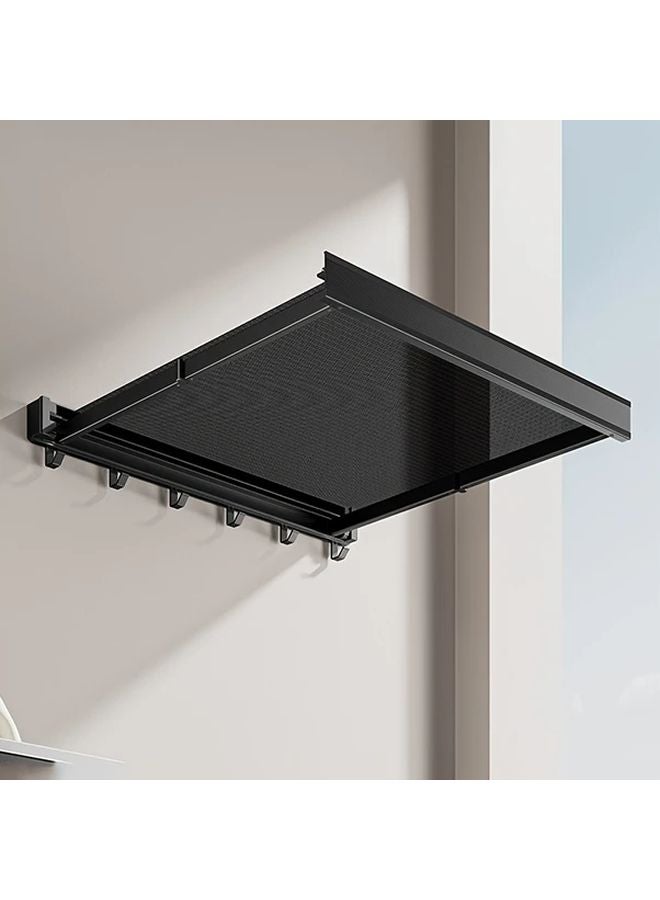 رفافة تجفيف سوداء قابلة للطي توفير المساحة قابلة للطي للشرفة وحمام التخزين - Image 1