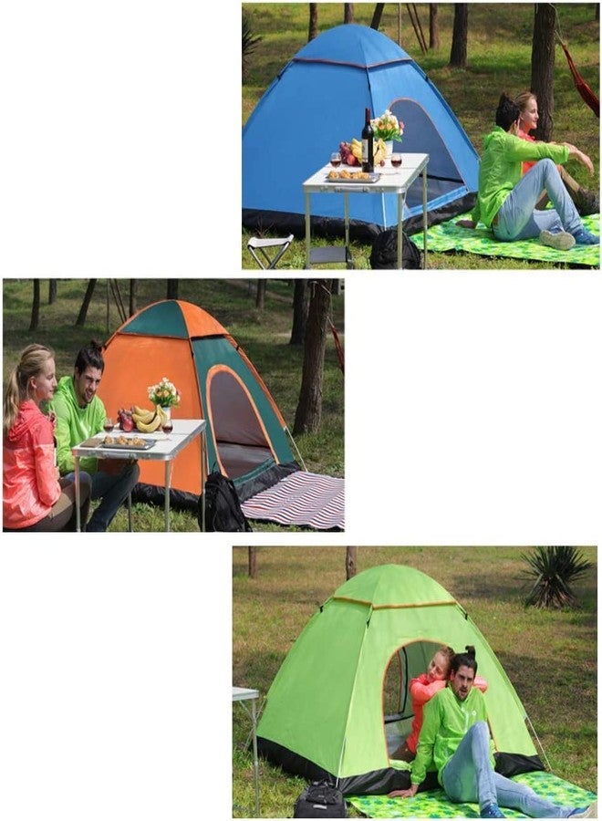 DHVAJ Polyester, Fiberglass, Aluminum, Fabric Tents For Camping, 2-3 Person Camping Tent, Dome Tent, Double-Layer Waterproof Family Tent For Hiking Backpacking | 213 X 152 X 111 Cm | Multicolor - Image 2