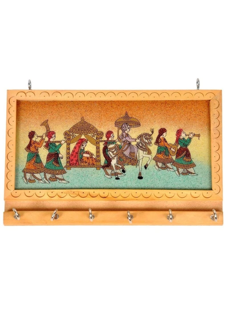 Fashion Bizz Fashion Bizz Wooden Key HolderHanger Wall Hanging Decor 7x5x1  - Image 1