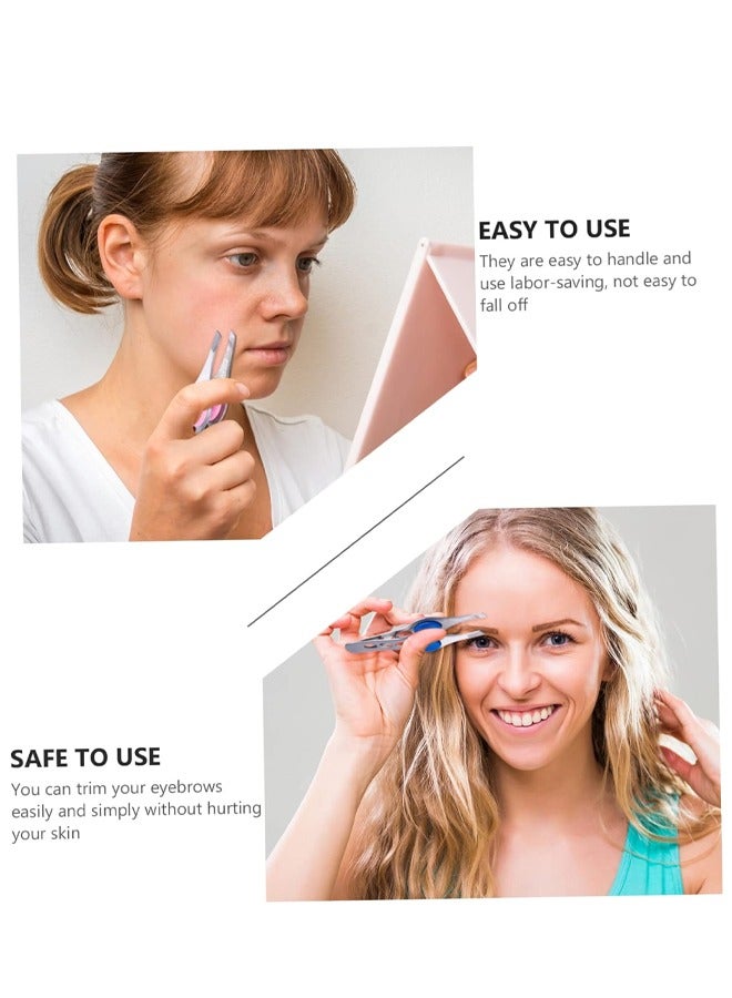 ملقط حواجب فضي/وردي - Image 3