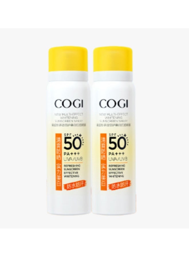 Multi-protection Whitening Sunscreen Spray 2 Bottles Spf50+ Pa+++ - Image 1