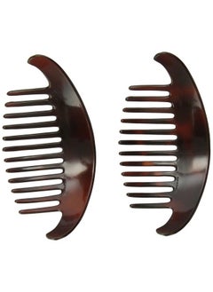 CARAVAN Large Interlocking Comb Pony Tortoise Shell Pair  - Image 3