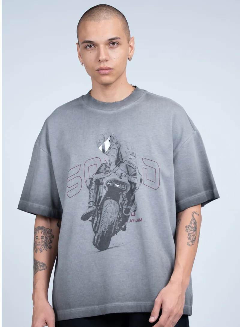 Tanjim Squad ASPHALT DRIFT T-SHIRT - GRAY