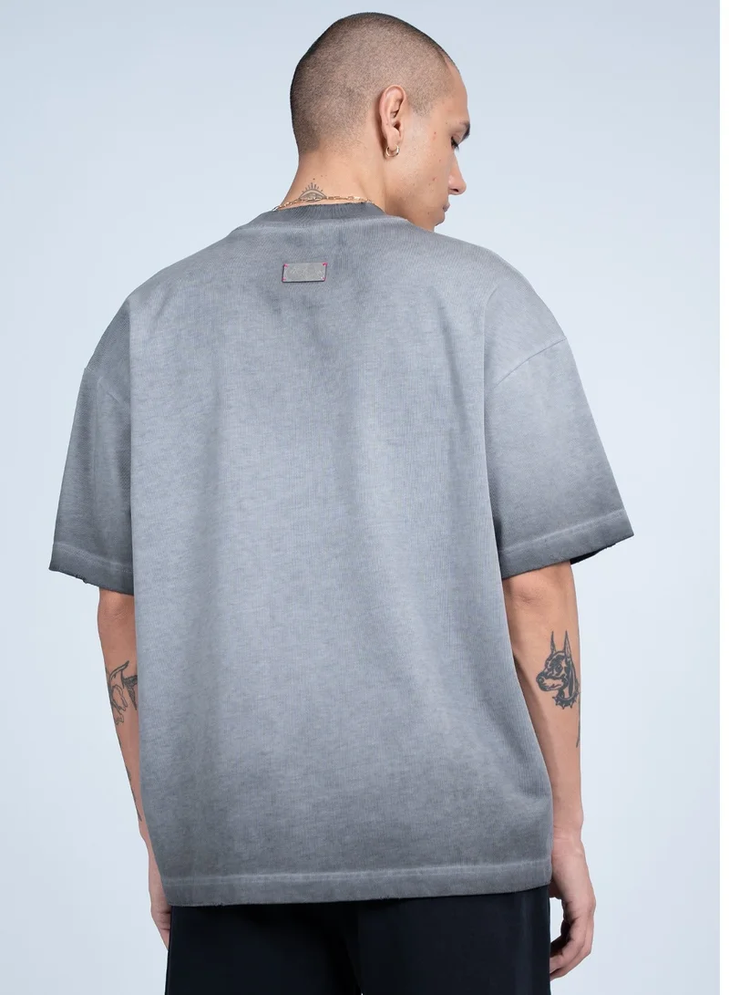 تنجيم سكواد تيشيرت أسفلت دريفت - رمادي