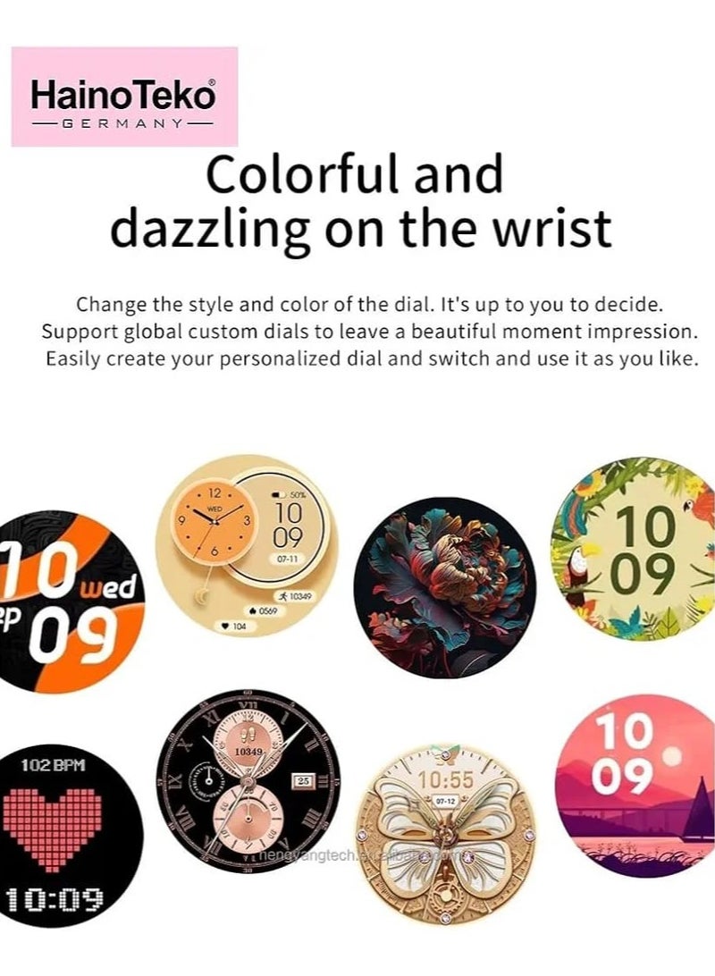 Haino Teko HainoTeko-5 Super Slim Smartwatch with AMOLED Display and 3 Strap Options Experience luxury and technology combined with the HainoTeko-5 smartwatch. With a stylish ultra-slim design, it comes equipped with an AMOLED screen, waterproof construction, and an extensive range of smart features, including sleep tracking, stress monitoring, weather updates, calculator, flashlight, and even built-in games. Choose from three elegant strap options to match your style—leather, stainless steel, or silicone. - Image 4